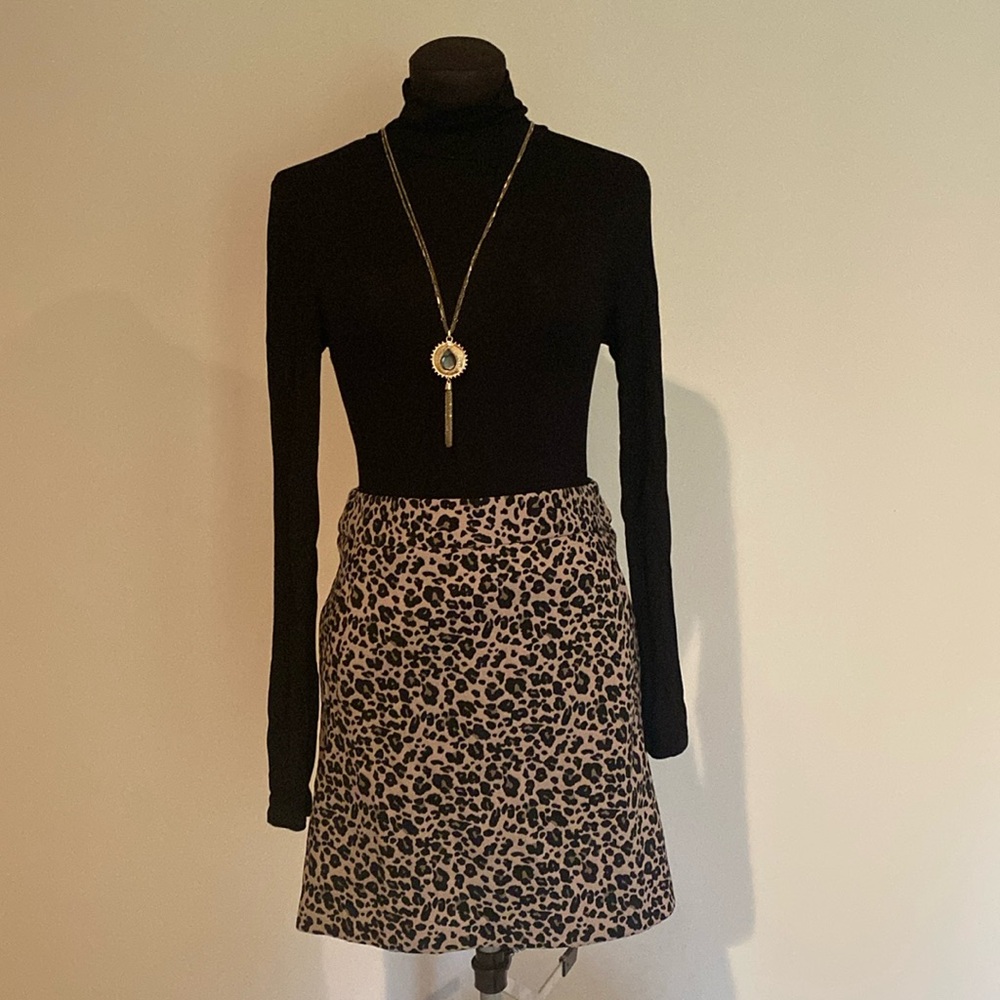 Loft Cheetah Print Skirt 8p